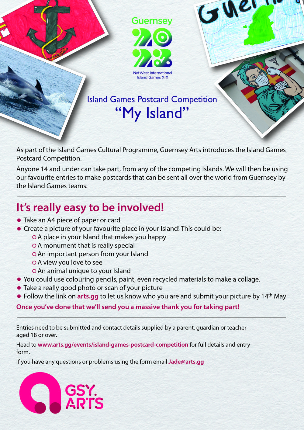 Poster for Island Games Postcard Competition