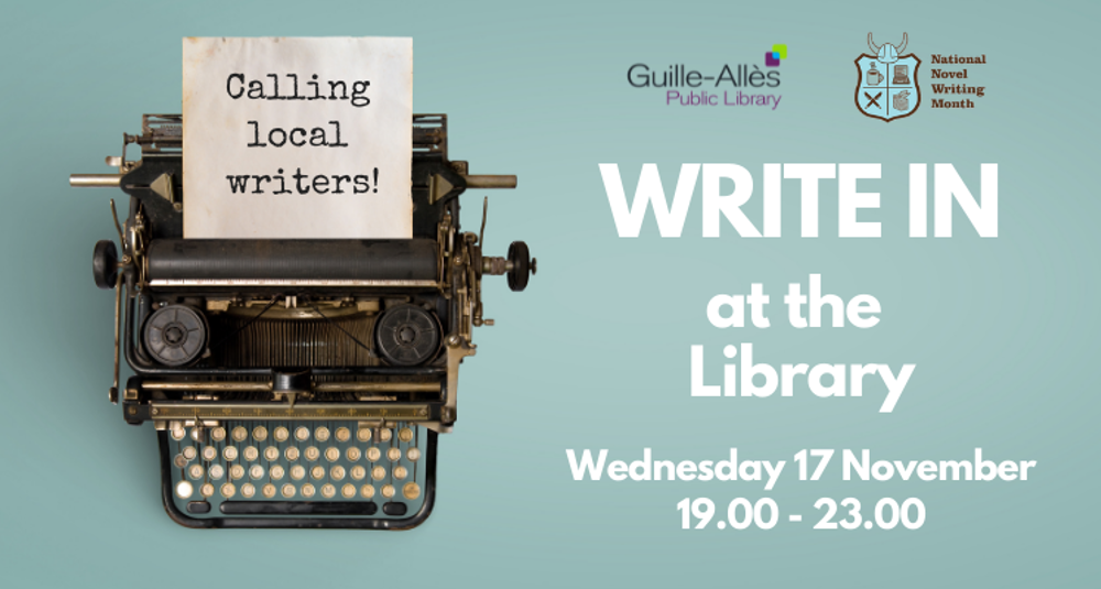 Poster for National Novel Writing Month Workshops