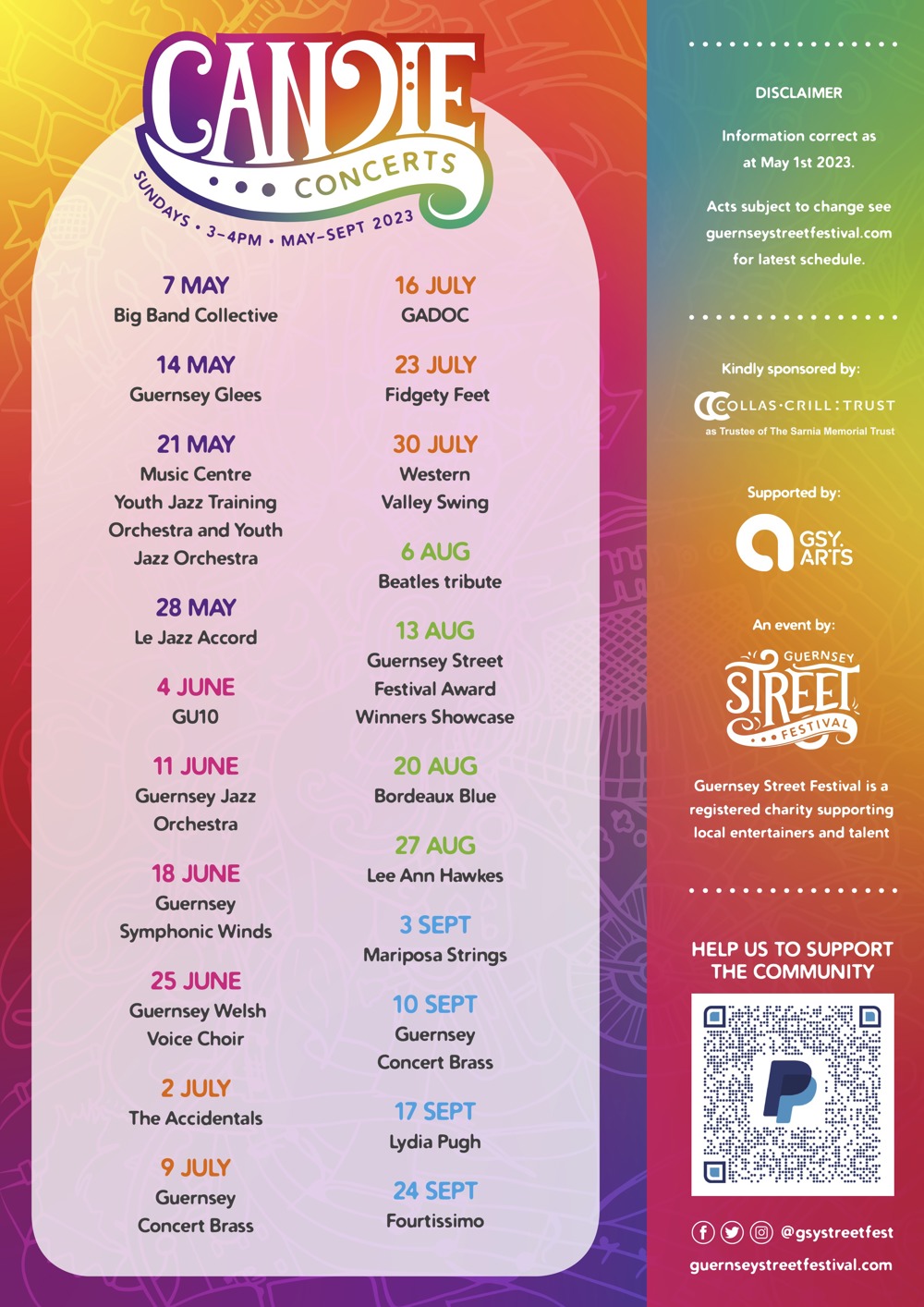 Poster for Candie Gardens Concerts 2023: GU10